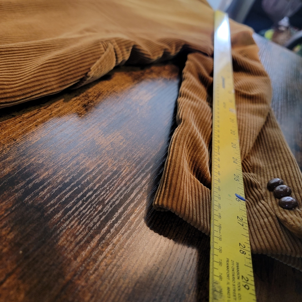 Men's Vintage Classic Brown Corduroy Blazer Sportscoat - Picture 12 of 13